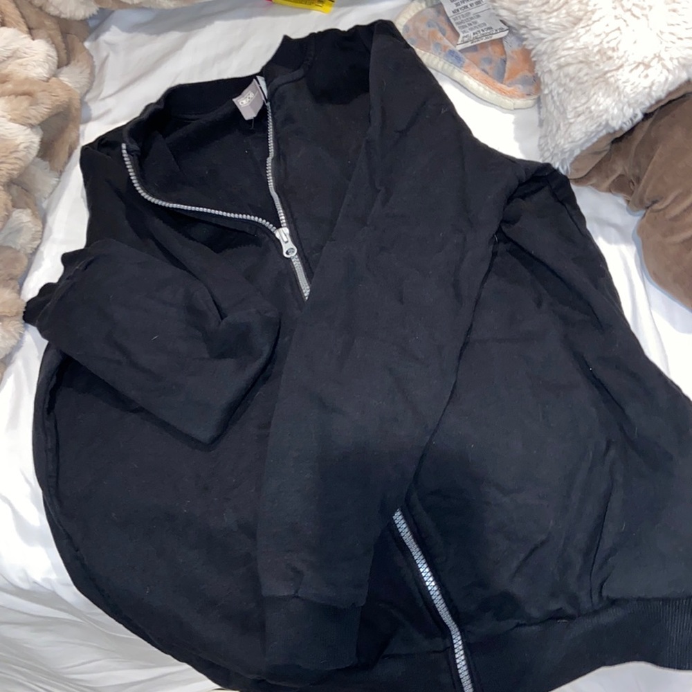 Black zip up sweater